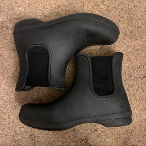 Chelsea rain booties by Crocs